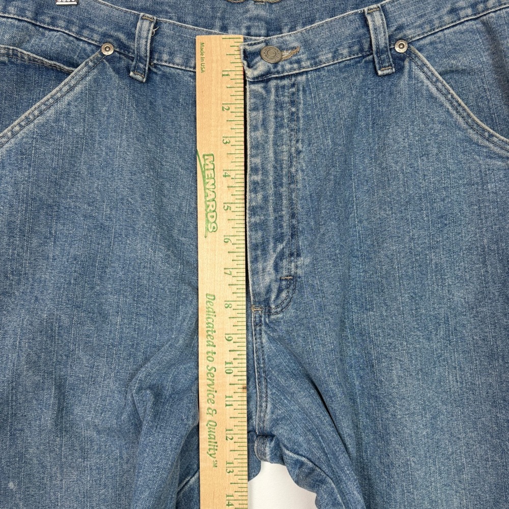 Wrangler Mens Carpenter Jeans 34x30 Blue Workwear Utility Relaxed Denim 94LSWVD - Picture 8 of 13